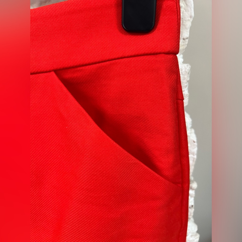 J. Crew Factory Red Pencil Skirt. Size 2 - Picture 3 of 7